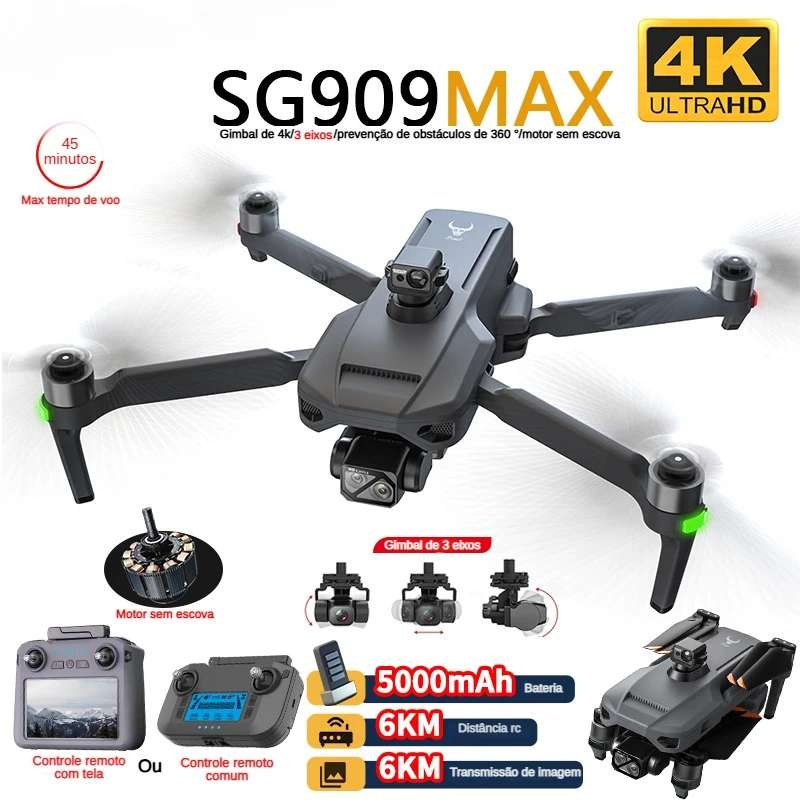 Drone Gimbal Brushless - ZLL SG909 SG909MAX Professional Drone 4Kกล้อง
