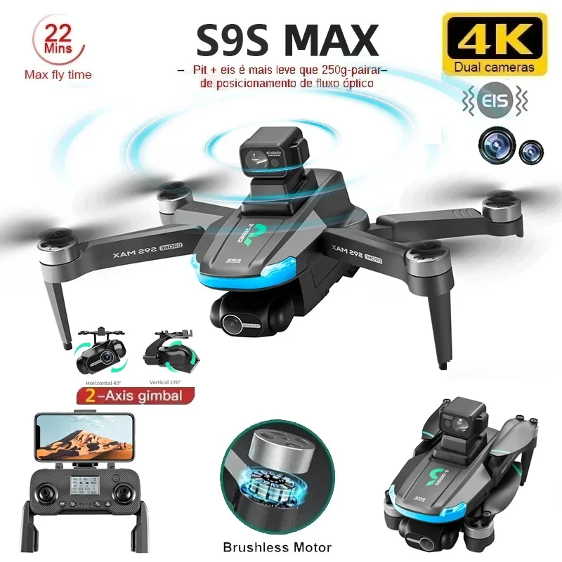 ใหม่S9S MAX MINI Drone 4K 2 แก - Drone Gimbal Brushless บทวิจารณ์และราคา