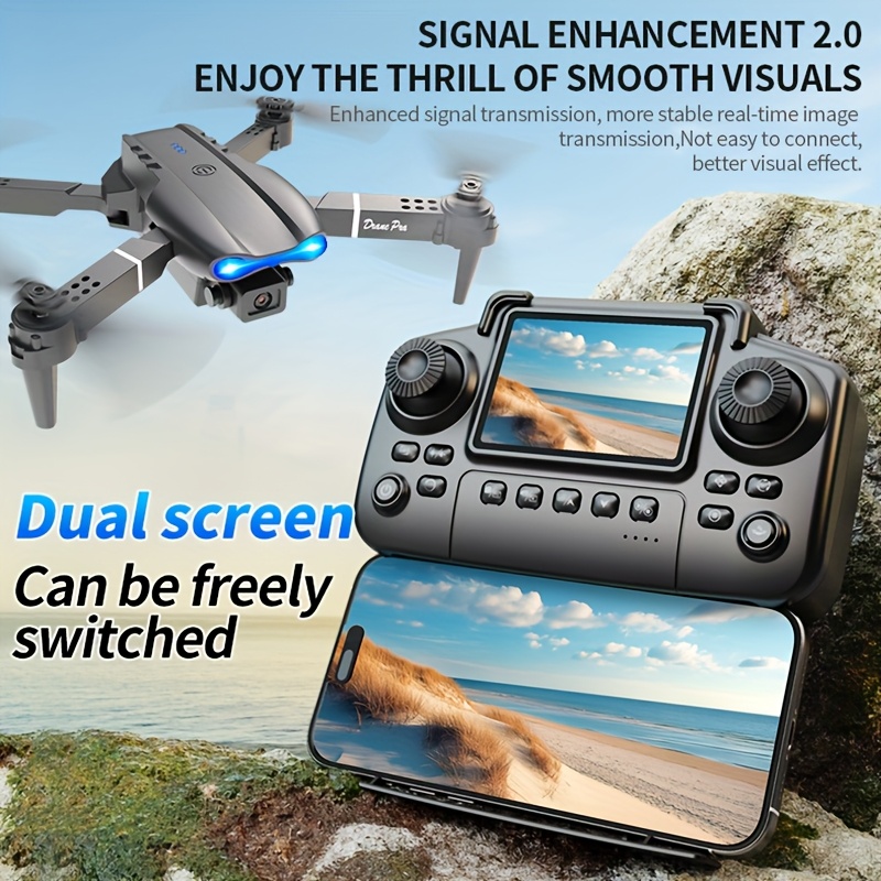 โดรนพับได้รุ่น E99 PRO MAX พร้ - Drone Gimbal Brushless บทวิจารณ์และราคา